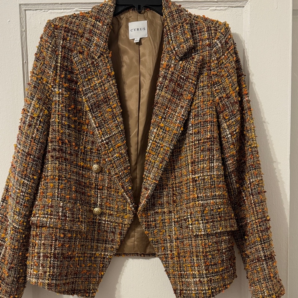 Cyrus Women's Multicolor Tweed Blazer